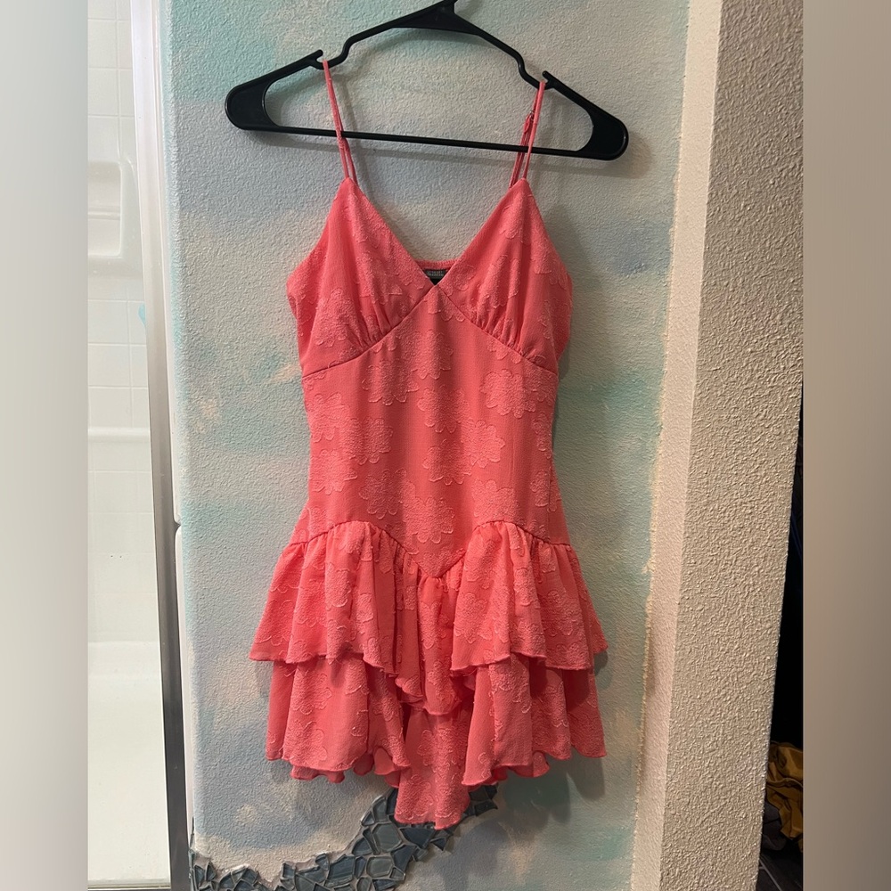 NWT Wild Fable Pink Floral Ruffle Mini Dress